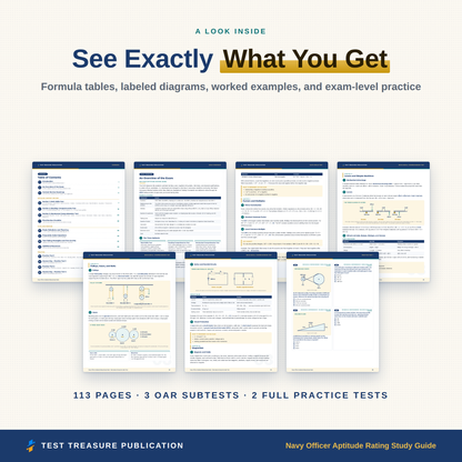 Navy Officer Aptitude Rating Study Guide 2026-2027 for the OAR, Officer Candidate School Test Prep, 200 Practice Questions, Printable PDF