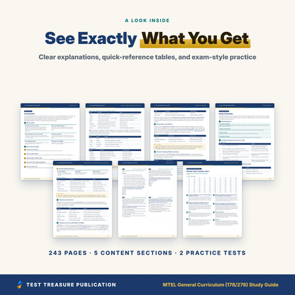 MTEL General Curriculum (178/278) Study Guide 2026–2027 | Massachusetts Teacher Exam Prep + 240 Practice Questions