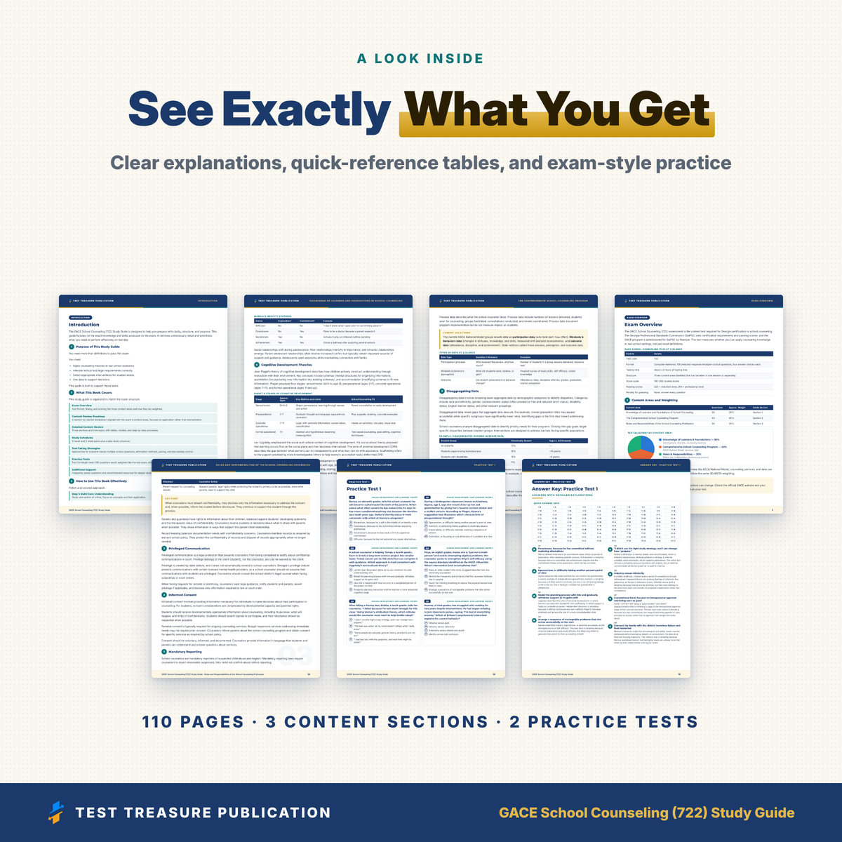GACE School Counseling 722 Study Guide 2026-2027, 200 Practice Questions, Georgia School Counselor Certification Test Prep PDF