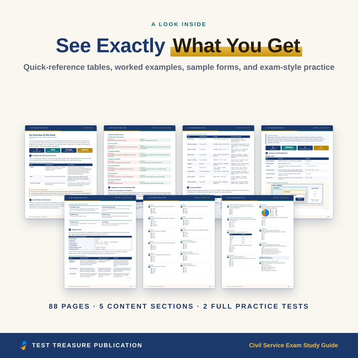 Civil Service Exam Study Guide 2026–2027 — Redesigned Illustrated Edition | 200 Practice Questions