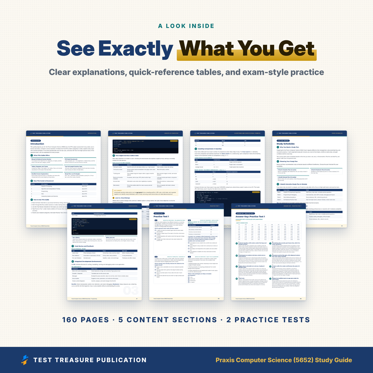 Praxis Computer Science 5652 Study Guide 2026–2027 | CS Teacher Certification Exam Prep | 200 Practice Questions | Printable PDF