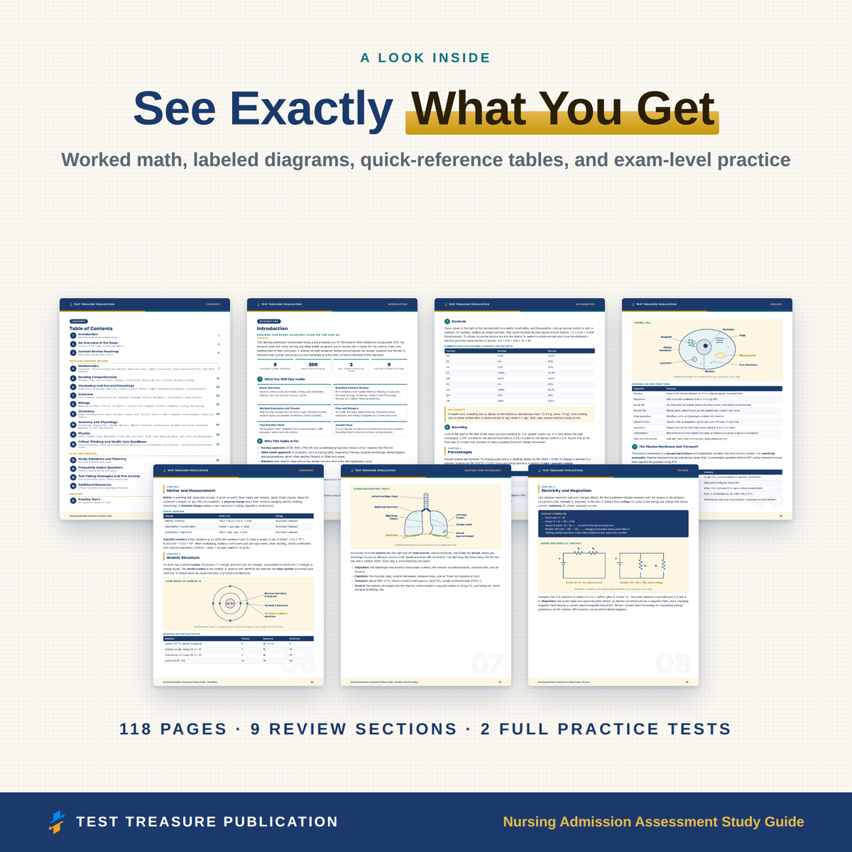Nursing Admission Assessment Study Guide 2026-2027, Nursing School Entrance Exam Review for the HESI A2, 200 Practice Questions, PDF