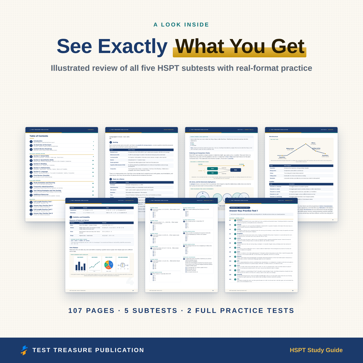 HSPT Study Guide 2026–2027 — Redesigned Illustrated Edition | 200 Practice Questions