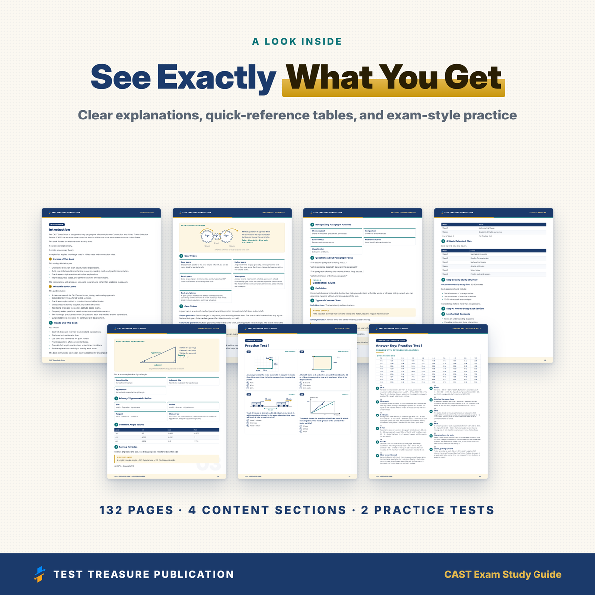 CAST Exam Study Guide 2026–2027 | EEI Construction and Skilled Trades Utility Test Prep + 2 Practice Tests