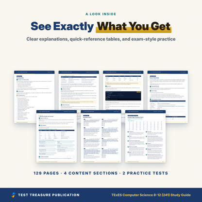 TExES Computer Science 8-12 (241) Study Guide 2026-2027 | Texas CS Teacher Certification Prep + 200 Practice Questions