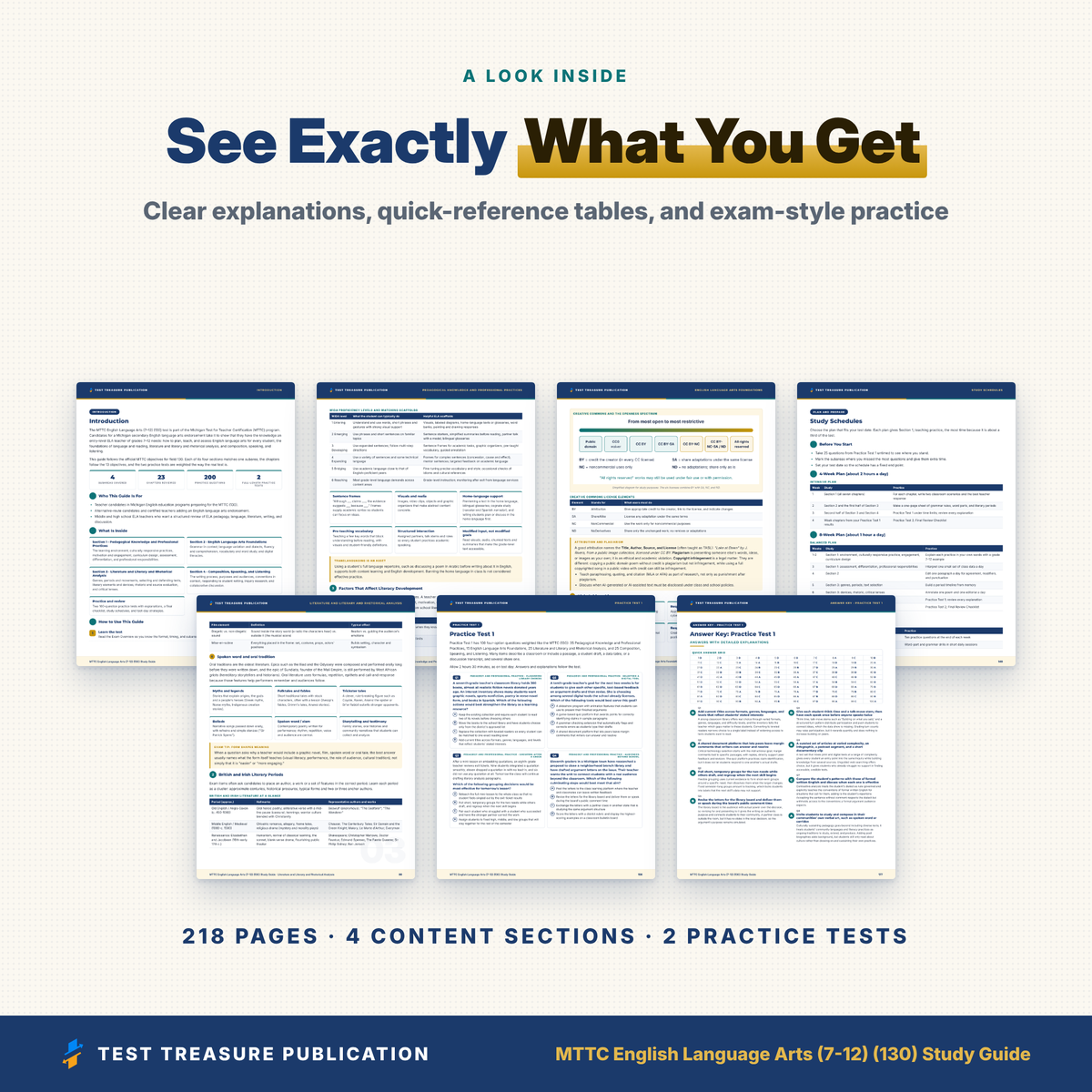 MTTC English Language Arts (7-12) (130) Study Guide 2026–2027 | Michigan ELA Teacher Certification Exam Prep + 2 Practice Tests