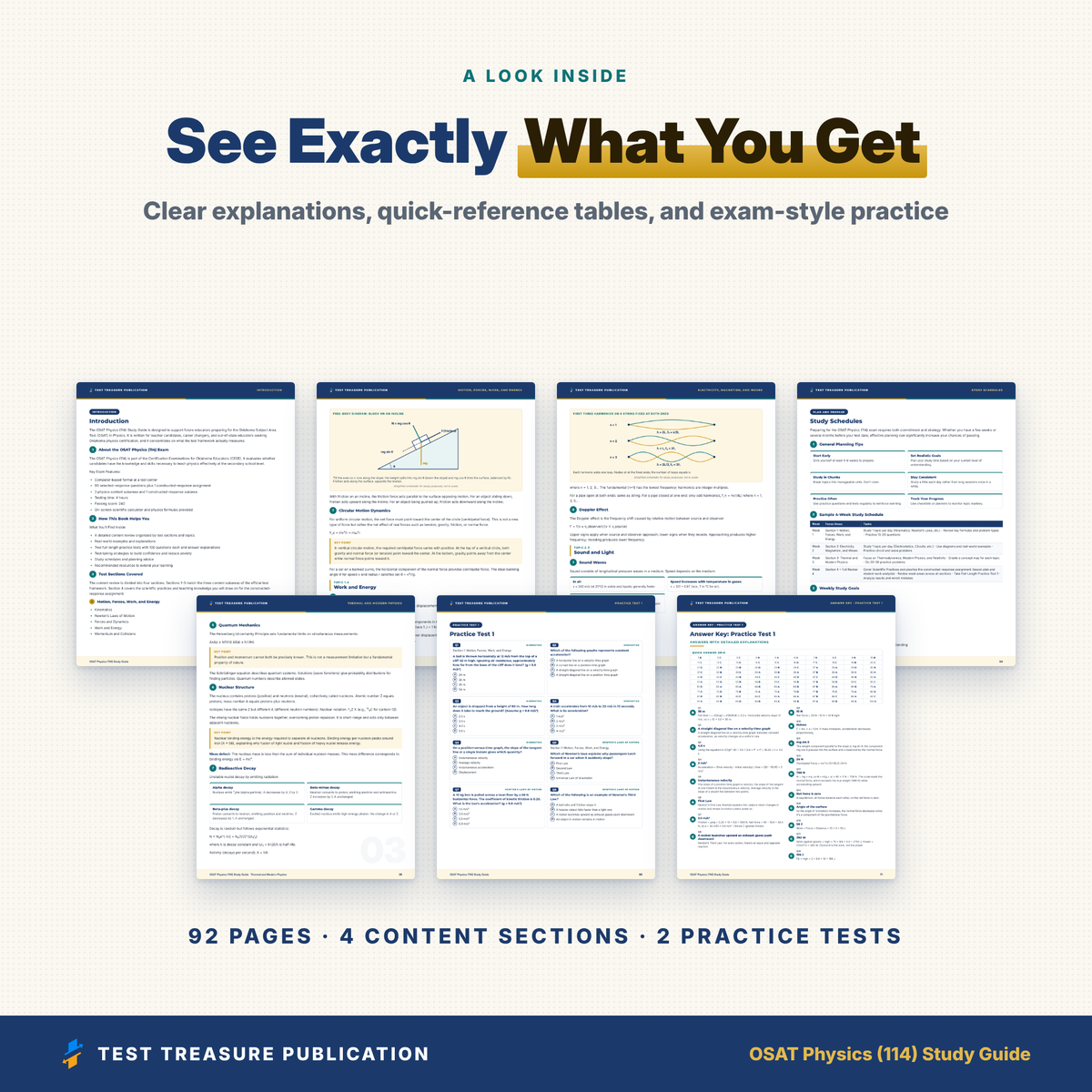 OSAT Physics (114) Study Guide 2026–2027 | Oklahoma CEOE Physics Teacher Certification Prep | 200 Practice Questions