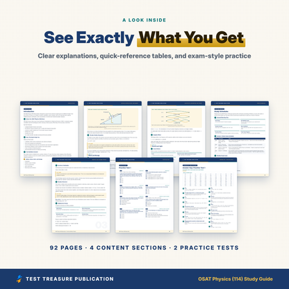OSAT Physics (114) Study Guide 2026–2027 | Oklahoma CEOE Physics Teacher Certification Prep | 200 Practice Questions