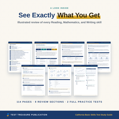 California Basic Skills Test Study Guide for the CBEST Exam 2026-2027 | Reading, Math & Writing Prep | 200 Questions | PDF
