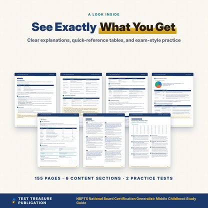 NBPTS Generalist Middle Childhood Study Guide 2026-2027 | National Board Certification Component 1 Prep + 200 Practice Questions