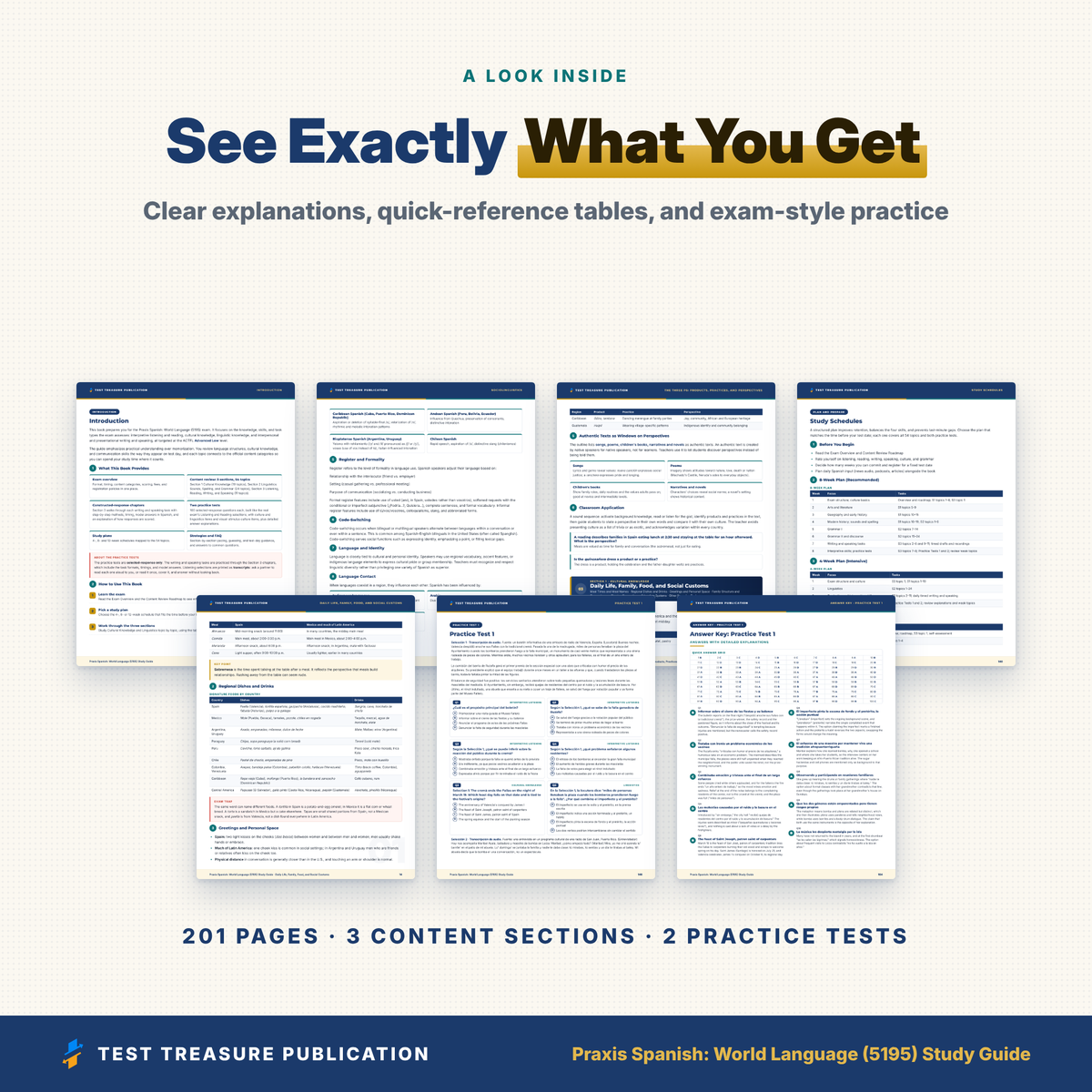 Praxis Spanish (5195) Study Guide 2026–2027 | Spanish Teacher Certification Exam Prep + Practice Tests
