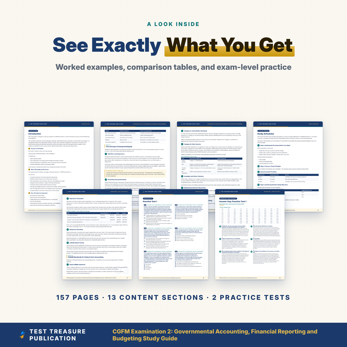 CGFM Examination 2 Study Guide 2026–2027 | Governmental Accounting, Financial Reporting and Budgeting + 2 Practice Tests