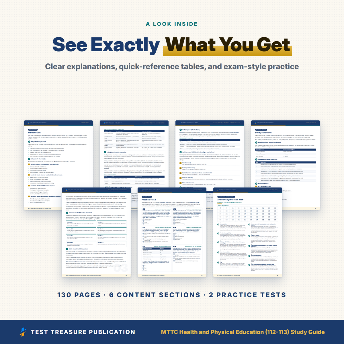 MTTC Health and Physical Education (112-113) Study Guide 2026–2027 | Michigan Health and PE Teacher Certification Prep