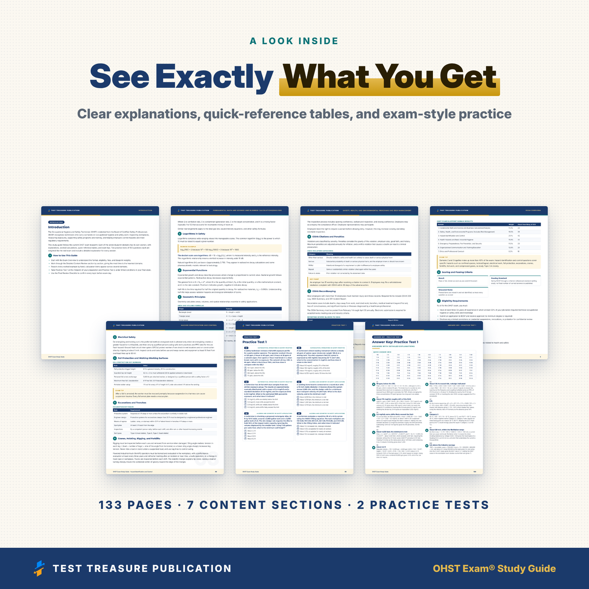OHST Exam Study Guide 2026–2027 | Occupational Hygiene and Safety Technician Prep, BCSP Blueprint + 2 Practice Tests (200 Qs)