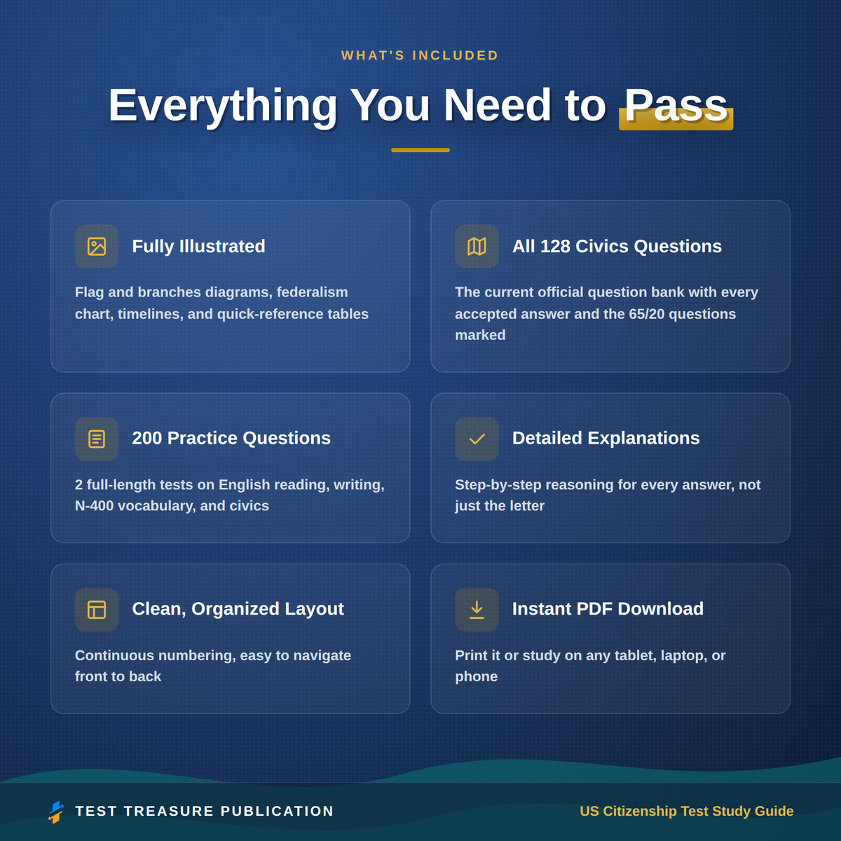 U.S. Citizenship Test Study Guide 2026–2027 — Redesigned Illustrated Edition | 200 Practice Questions