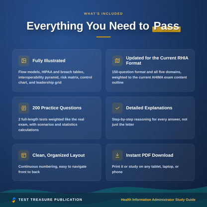 Health Information Administrator Study Guide for the RHIA Exam 2026-2027 | HIM Certification Prep | 200 Practice Questions | Printable PDF