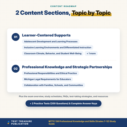 MTTC 136 Professional Knowledge and Skills 7-12 Study Guide 2026–2027 | Michigan Teacher Certification Exam Prep
