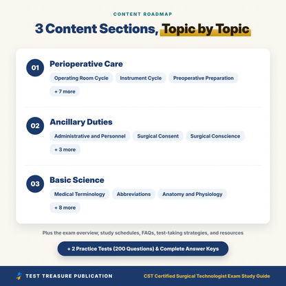 CST Exam Study Guide 2026-2027, Certified Surgical Technologist Test Prep, 200 Practice Questions, NBSTSA Surg Tech Review PDF