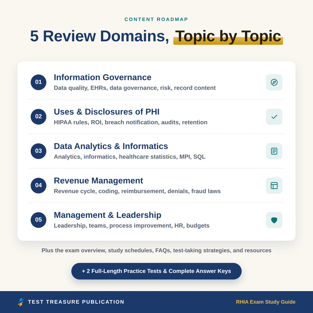 RHIA Study Guide 2026–2027 — Redesigned Illustrated Edition | 200 Practice Questions