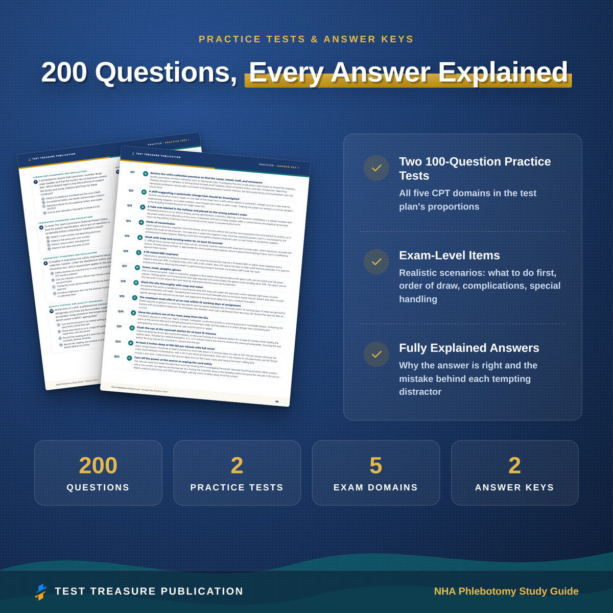 NHA Phlebotomy Study Guide 2026–2027 — Redesigned Illustrated Edition | 200 Practice Questions