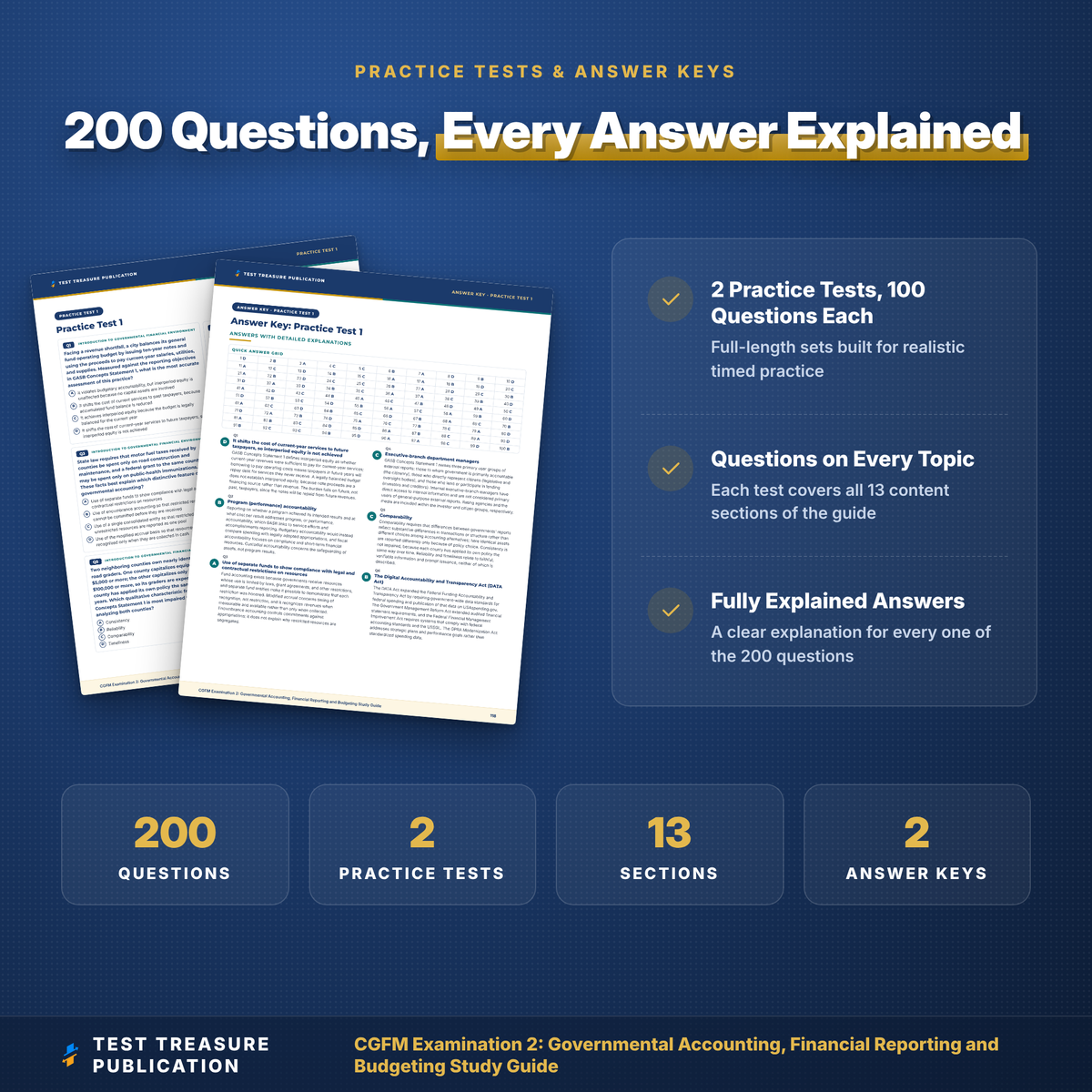 CGFM Examination 2 Study Guide 2026–2027 | Governmental Accounting, Financial Reporting and Budgeting + 2 Practice Tests