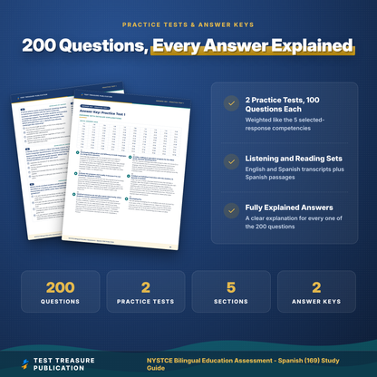 NYSTCE Bilingual Education Assessment Spanish 169 Study Guide 2026–2027 | BEA Spanish Test Prep | 200 Practice Questions PDF