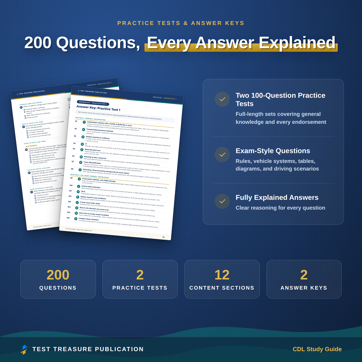 CDL Study Guide 2026–2027 — Redesigned Illustrated Edition | 200 Practice Questions