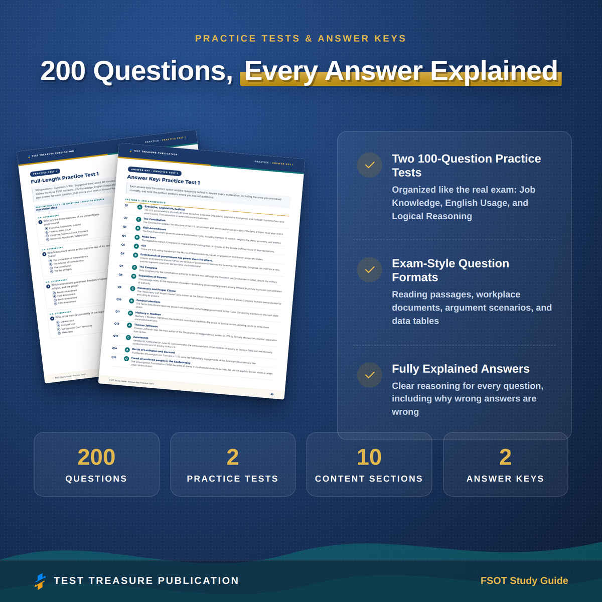 FSOT Study Guide 2026–2027 — Redesigned Illustrated Edition | 200 Practice Questions