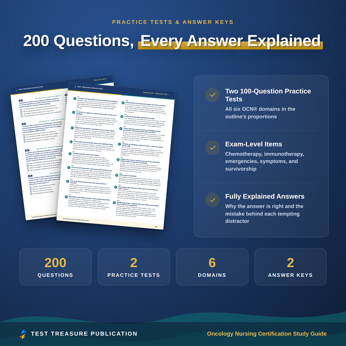 Oncology Nursing Certification Study Guide for the OCN Exam 2026-2027, Oncology RN Exam Prep, 200 Practice Questions, Printable PDF