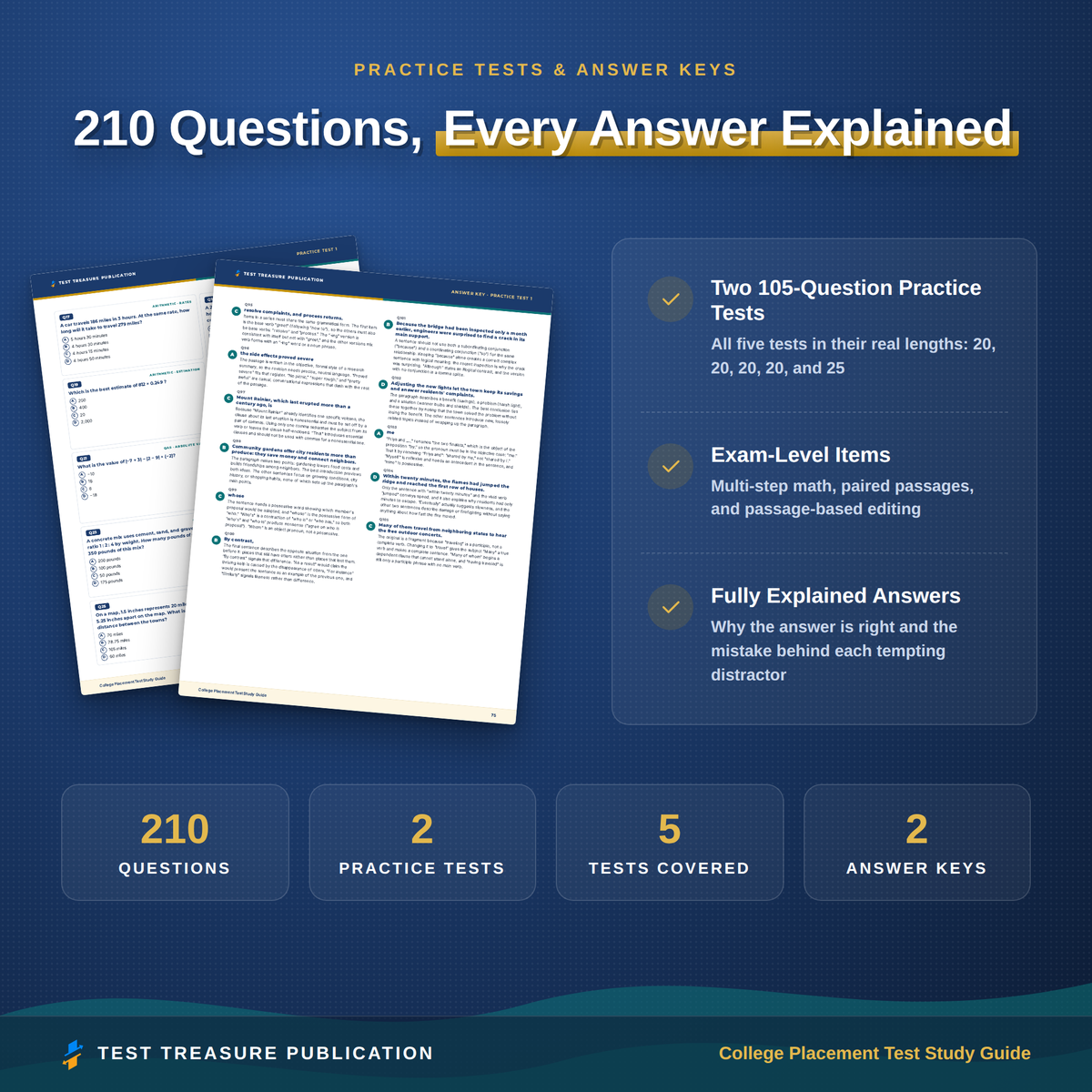 College Placement Test Study Guide 2026-2027 for Next-Gen ACCUPLACER, Math Reading Writing Review, 210 Practice Questions PDF
