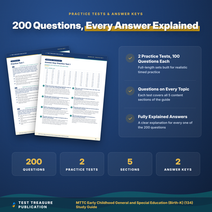 MTTC Early Childhood Birth-K 134 Study Guide 2026–2027 | Michigan Early Childhood General & Special Ed Test Prep | 200 Practice Questions