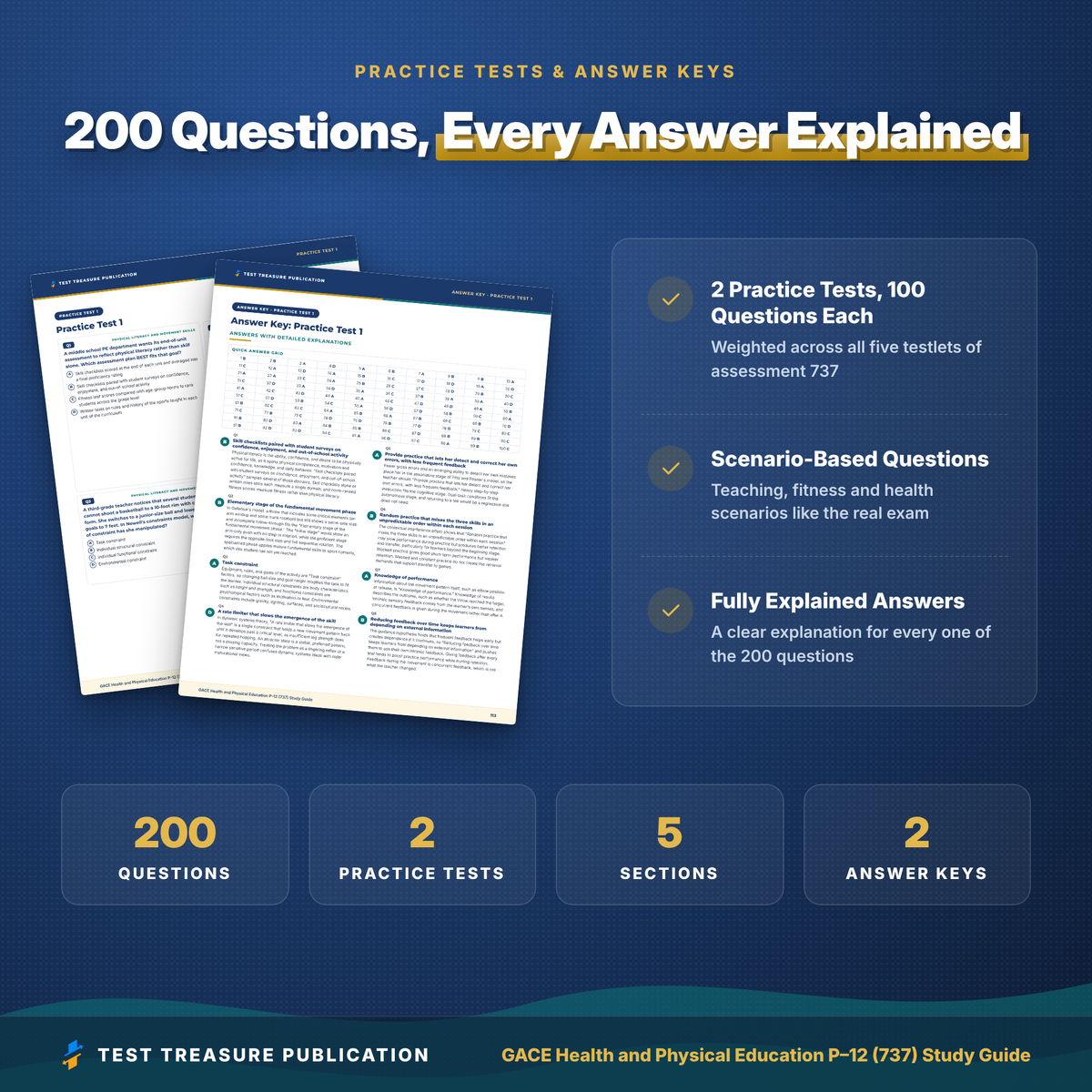 GACE Health and Physical Education 737 Study Guide 2026–2027 | GACE Health PE P-12 Test Prep | 200 Practice Questions PDF