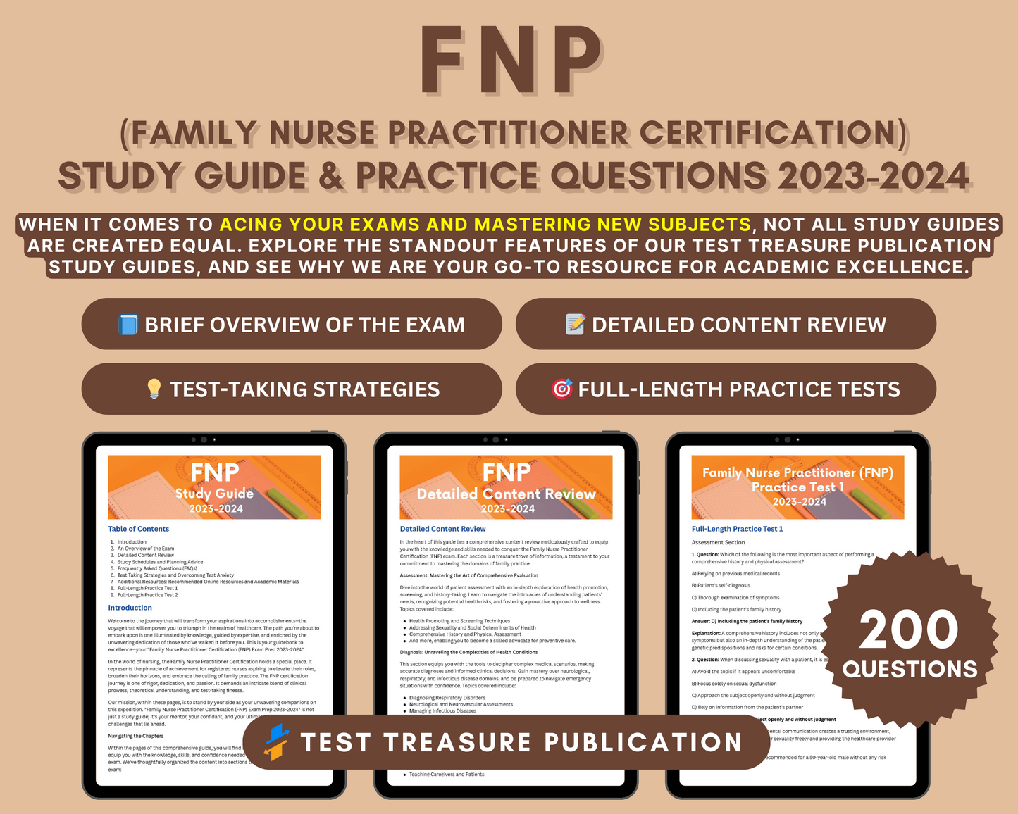 FNP Exam Prep 2023–2024: Comprehensive Nursing Study Guide for Family Nurse Practitioner Certification