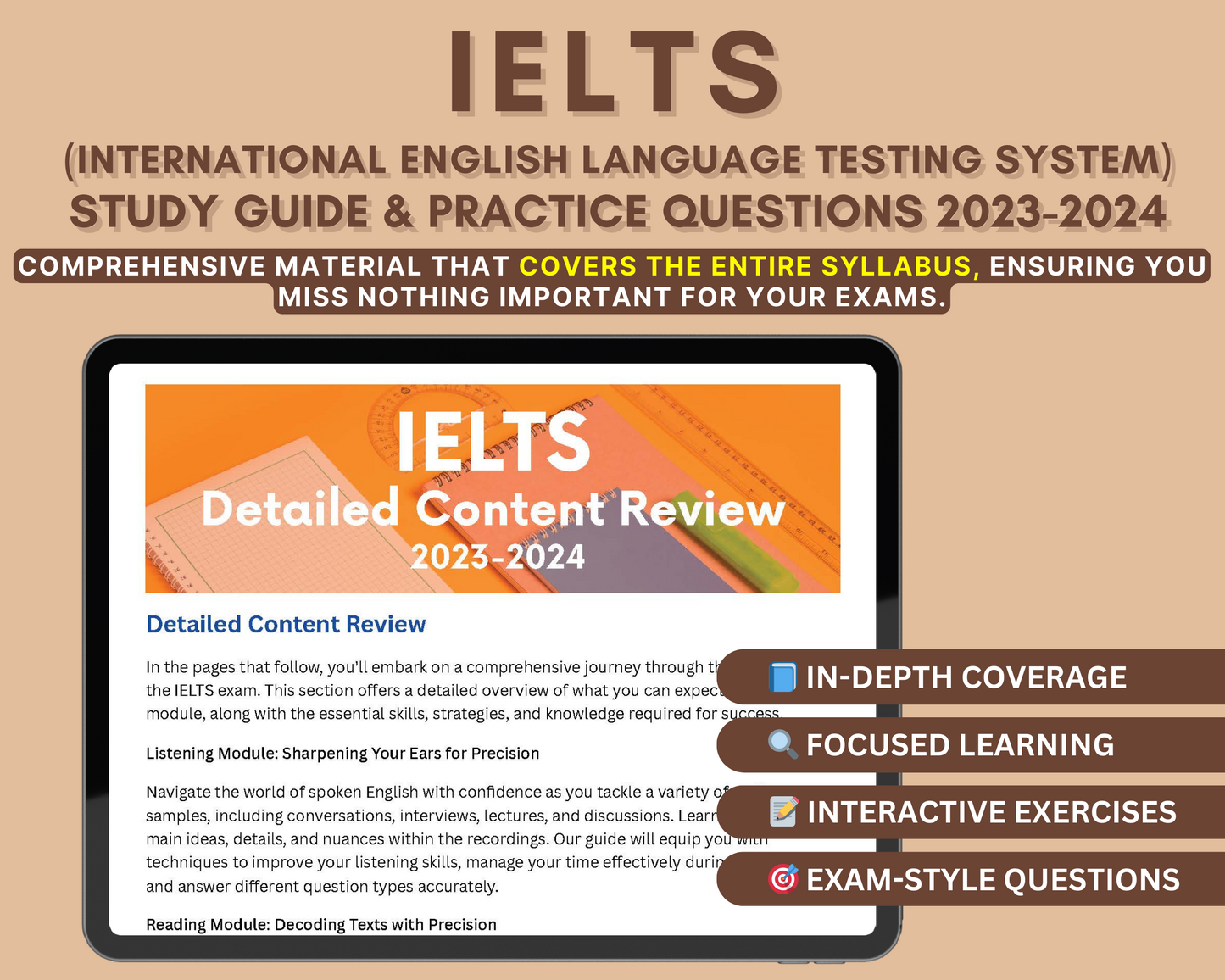 Master IELTS: Academic & General Training 2023-2024 - Comprehensive Study Material with Practice Tests &amp; Exam Strategies