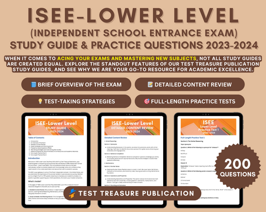 ISEE Lower Level Study Guide 2023-24: Verbal Reasoning, Math, & Reading Comprehension Prep for Top-Tier School Admission