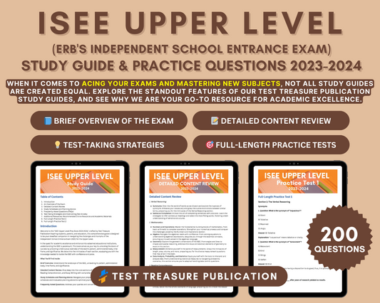 ISEE Upper Level Exam Prep 2023-24: In-Depth Content Review, Practice Tests & Exam Tips Independent School Entrance Exam