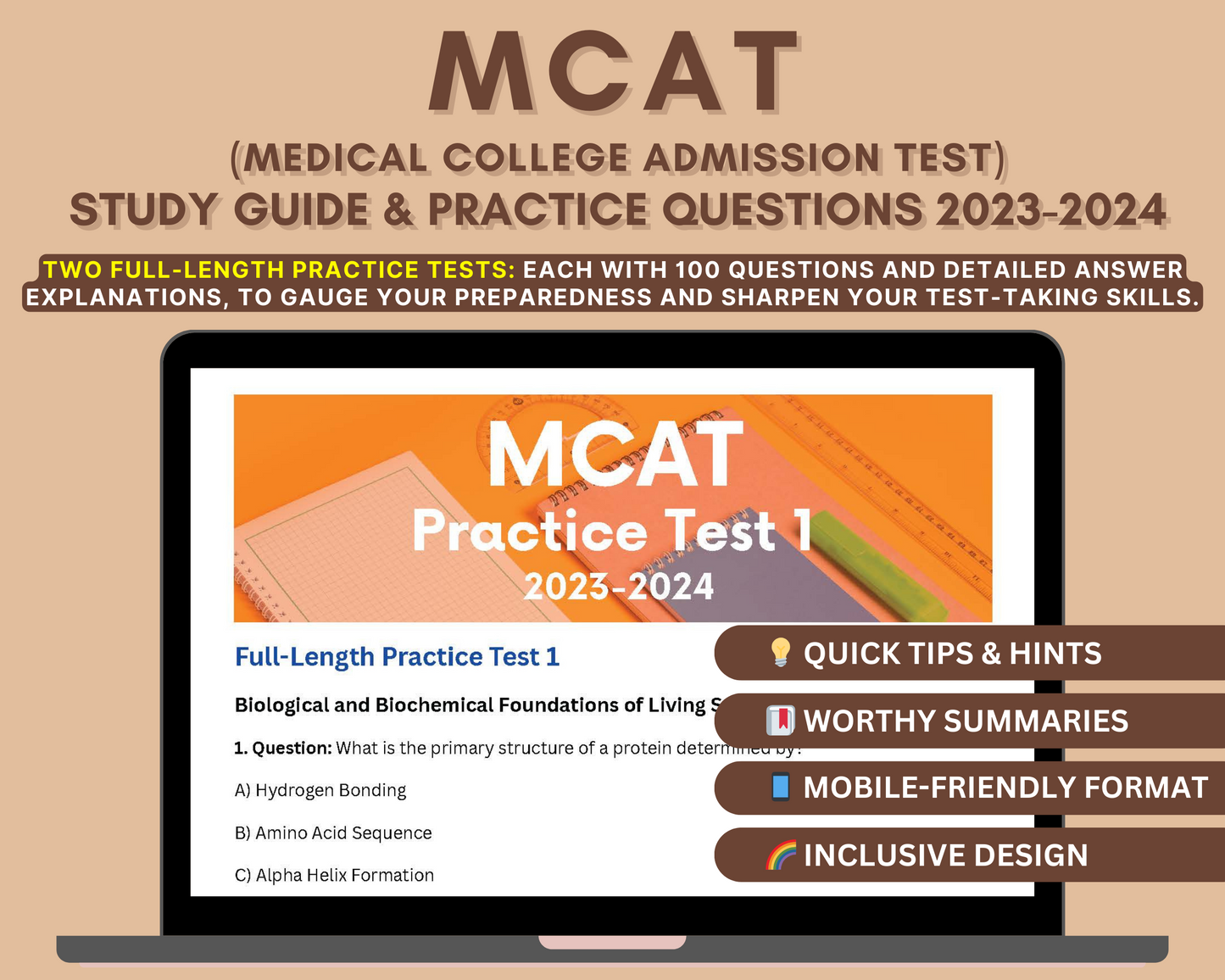 MCAT Study Guide 2023-2024: In-Depth Content Review, Practice Tests & Strategies for Medical College Admission Test | Medical School Entrance