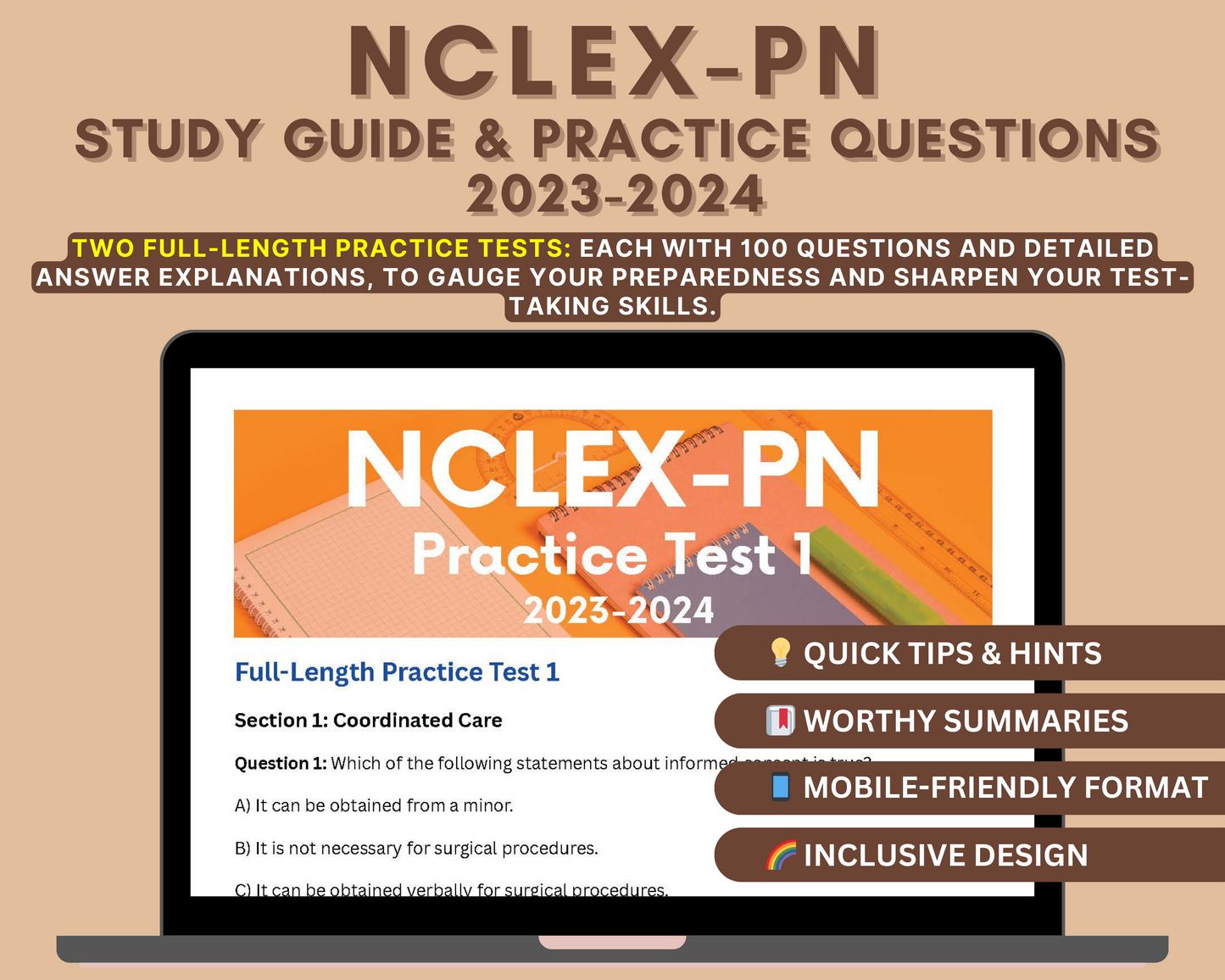 NCLEX-PN Mastery Guide 2023-2024: Your Path to Nursing Success