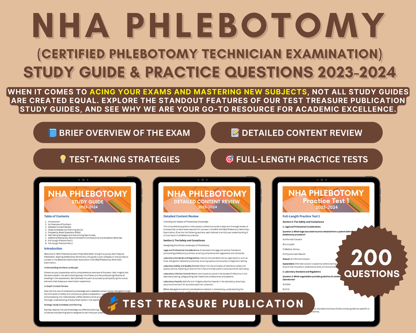 NHA Phlebotomy Exam Prep 2023-2024: Comprehensive Study Guide for Aspiring Medical Professionals