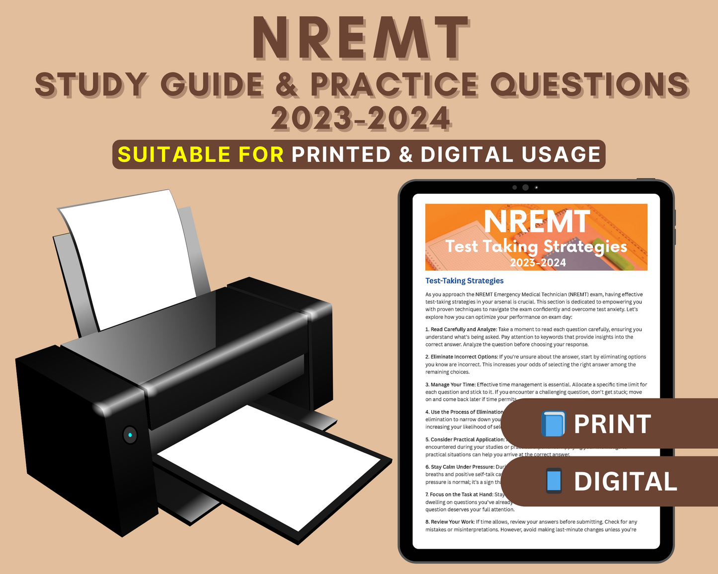 NREMT Study Guide 2023-2024: EMT Certification Prep, Medical Terminology, Pharmacology, Trauma Assessment, Practice Tests & Detailed Answers