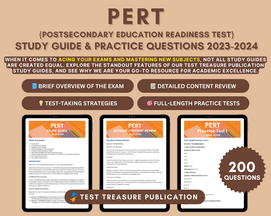 PERT Exam Study Guide 2023-2024: In-Depth Content Review, Practice Tests & Exam Strategies for College Readiness