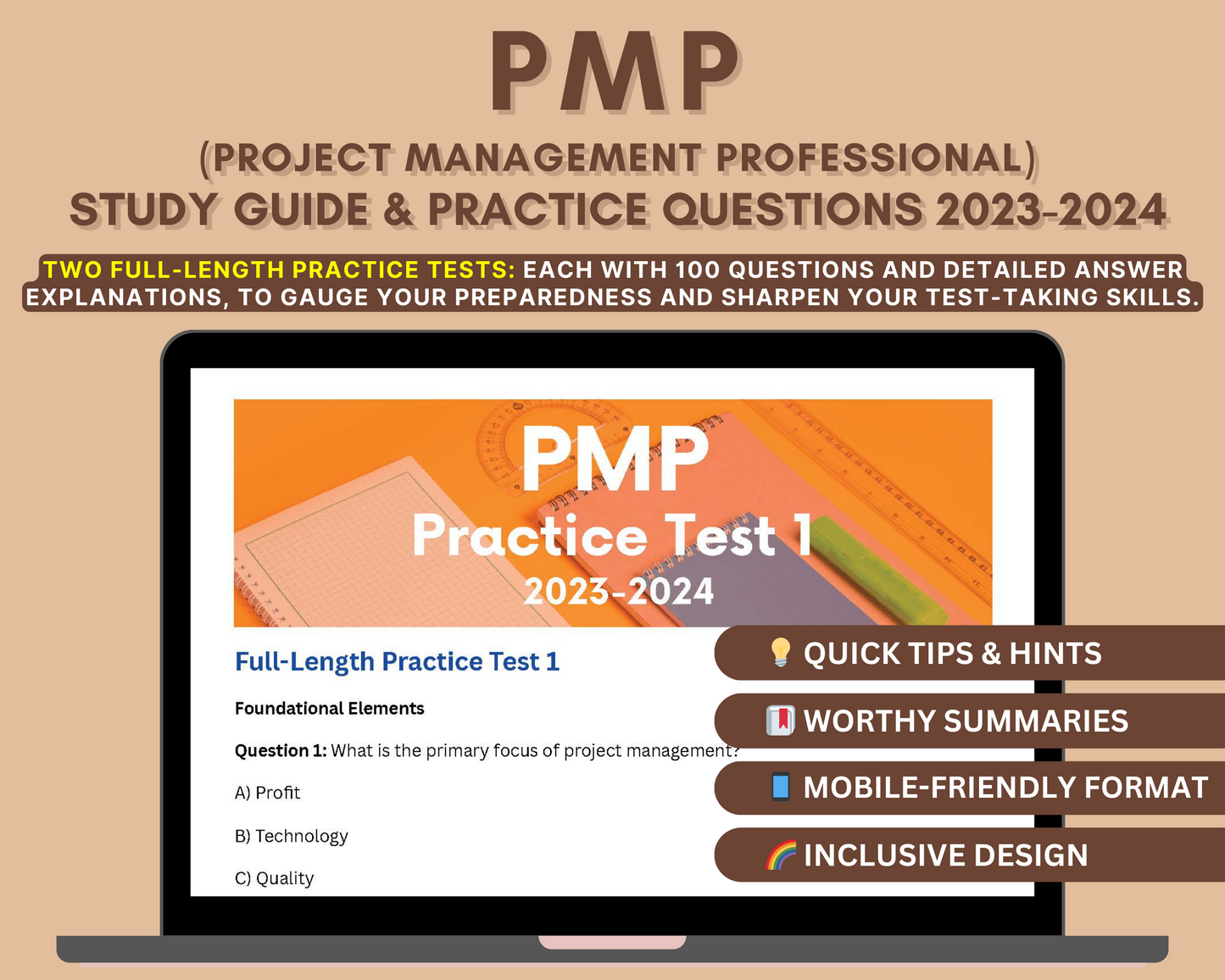 PMP Exam Prep 2023-2024: In-Depth Content Review, Practice Tests & Strategies for Project Management Professional Exam | PMP Certification