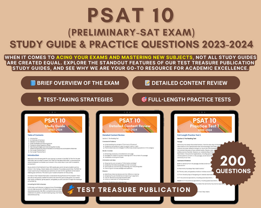 PSAT 10 Prep Book 2023-2024: Comprehensive Study Guide for Reading, Writing, & Math with Content Review, Practice Tests