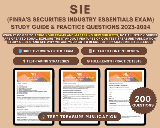 SIE Exam Study Guide 2023-2024: In-Depth Content Review, Practice Tests & Exam Strategies for Financial Professionals