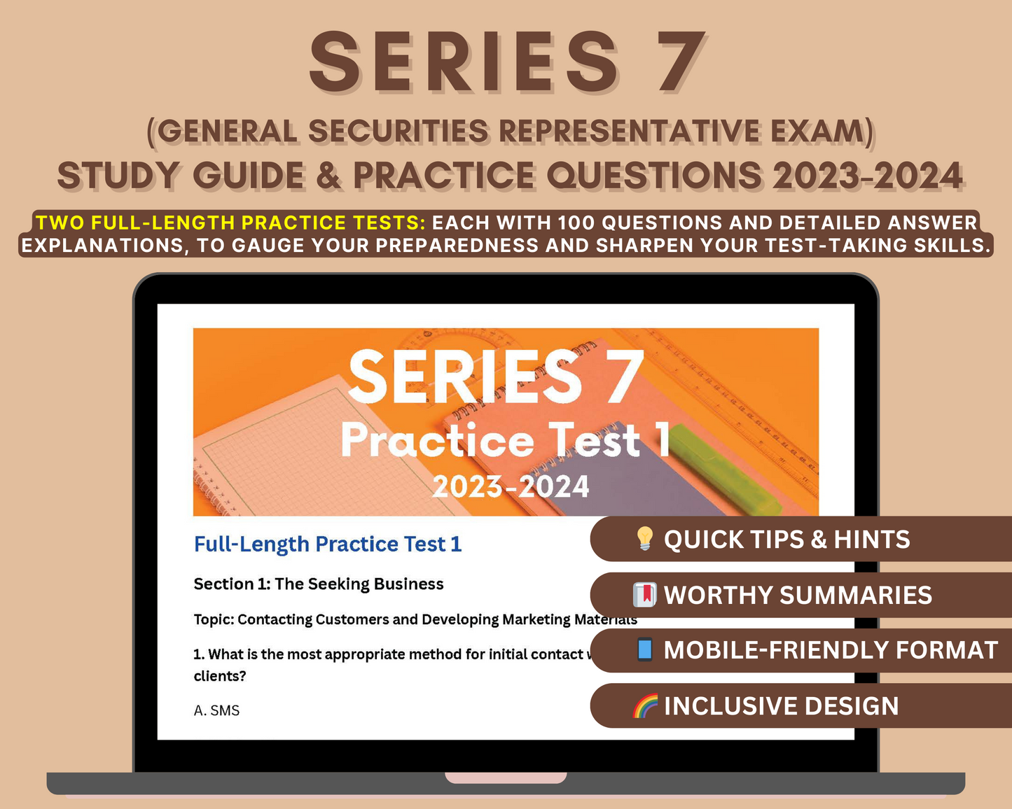 FINRA's Series 7 Exam Study Guide 2023-2024: In-Depth Content Review, Practice Tests & Exam Tips for Financial Success